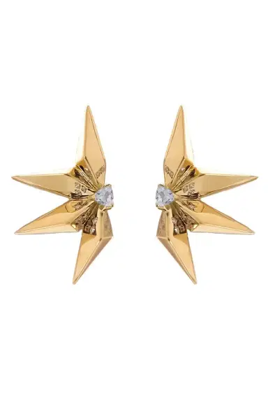 CAROL KAUFFMANN White Sapphire Étoile Laila Mini Earrings | Thumbnail 1 CAROL KAUFFMANN White Sapphire Étoile Laila Mini Earrings | Thumbnail 1