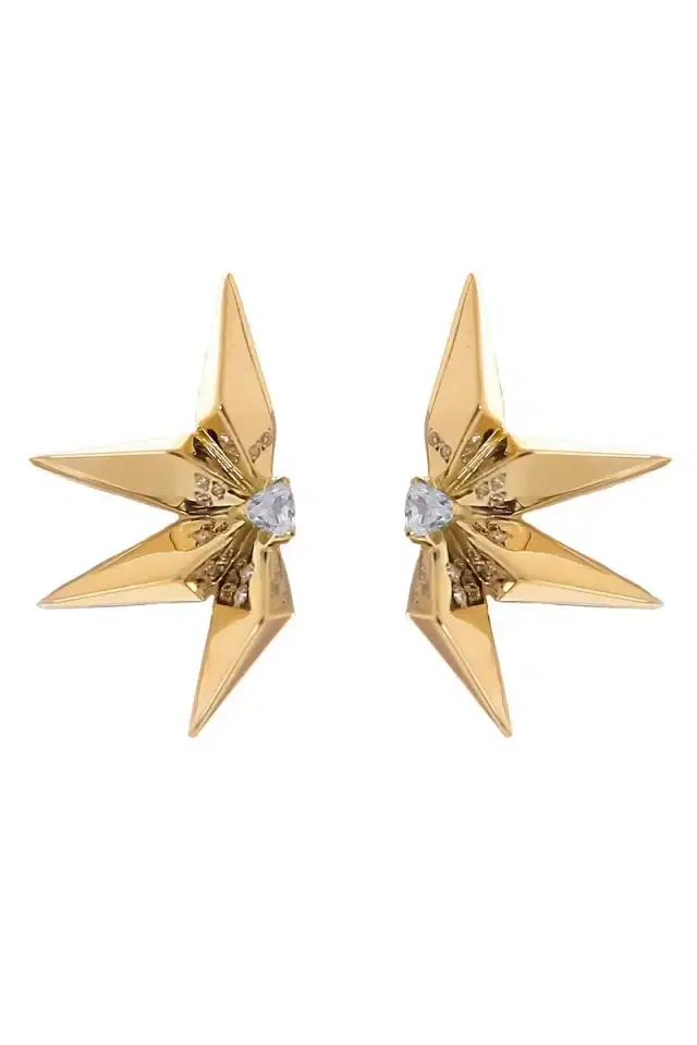 CAROL KAUFFMANN White Sapphire Étoile Laila Mini Earrings