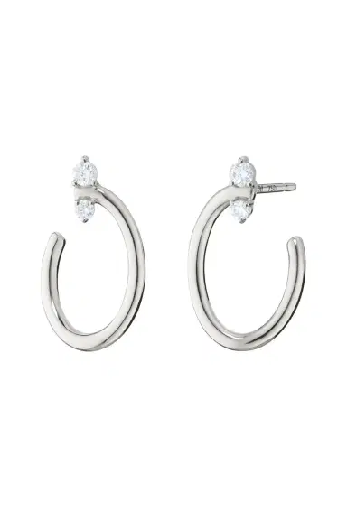 MONICA RICH KOSANN White Sapphire Small Galaxy Wrap Hoop Earrings | Thumbnail 1 MONICA RICH KOSANN White Sapphire Small Galaxy Wrap Hoop Earrings | Thumbnail 1