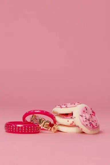 MARK DAVIS White Topaz Pink Bakelite Bangle | Thumbnail 5