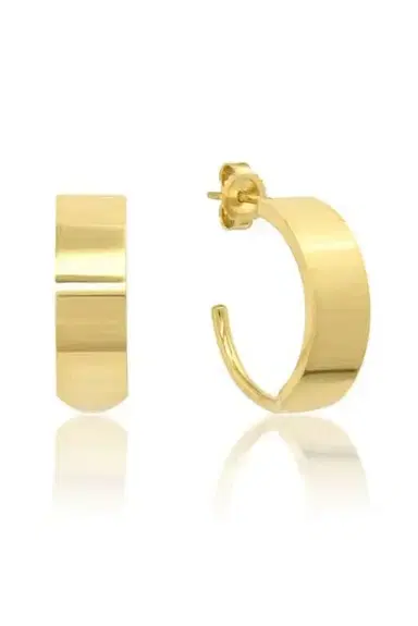 Jennifer Meyer Wide Ellen Hoops | Thumbnail 3