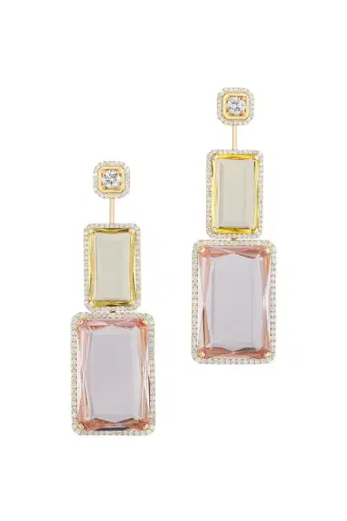 GOSHWARA Yellow Beryl Morganite G-One Earrings | Thumbnail 1