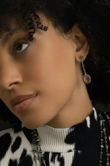 SEVAN BICAKCI Yellow Diamond Fluer Drop Earrings | Thumbnail 2