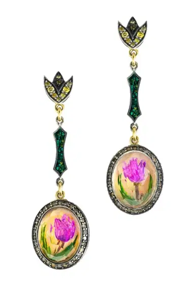 SEVAN BICAKCI Yellow Diamond Fluer Drop Earrings | Thumbnail 1