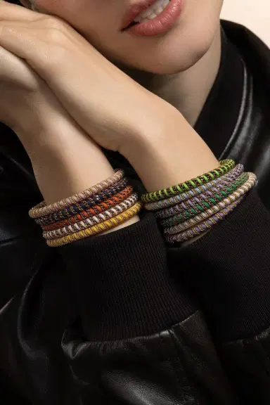 ROBERTO DEMEGLIO Yellow Gio Stretch Stretch Bracelet - Yellow Gold | Thumbnail 2