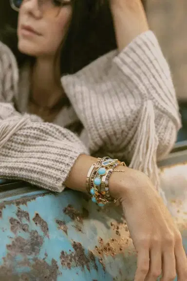 NOUVEL HERITAGE Yellow Gold Diamond Dinner Date Mood Bangle | Thumbnail 3 NOUVEL HERITAGE Yellow Gold Diamond Dinner Date Mood Bangle | Thumbnail 3