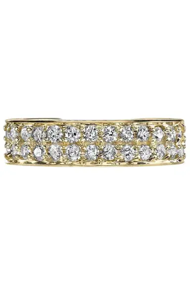 Anita Ko Yellow Gold Double Row Diamond Ear Cuff | Thumbnail 3 Anita Ko Yellow Gold Double Row Diamond Ear Cuff | Thumbnail 3