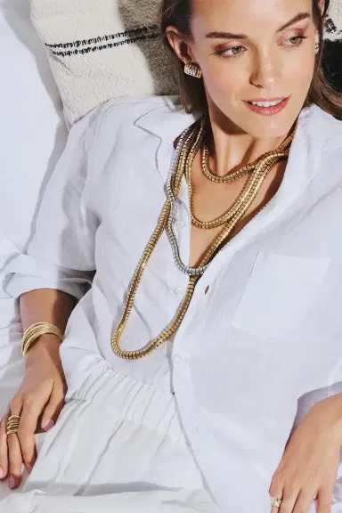 SIDNEY GARBER Yellow Gold Ophelia Necklace 17in | Thumbnail 2 SIDNEY GARBER Yellow Gold Ophelia Necklace 17in | Thumbnail 2