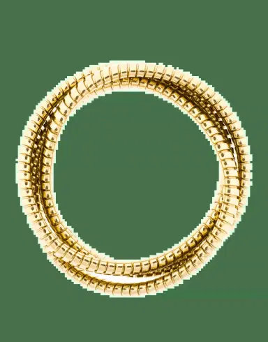 SIDNEY GARBER Yellow Gold Three Rolling Band Bracelet | Thumbnail 4