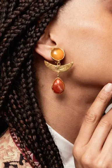 Sylvia Toledano Yellow Onyx Golden Jasper Earrings | Thumbnail 2