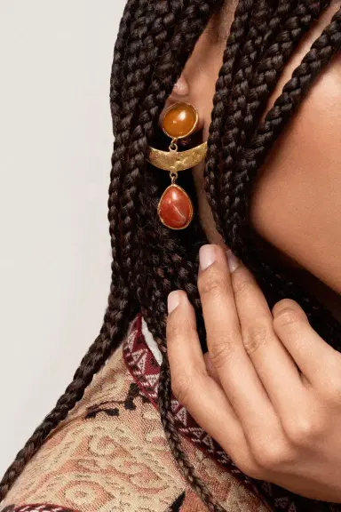 Sylvia Toledano Yellow Onyx Golden Jasper Earrings | Thumbnail 3