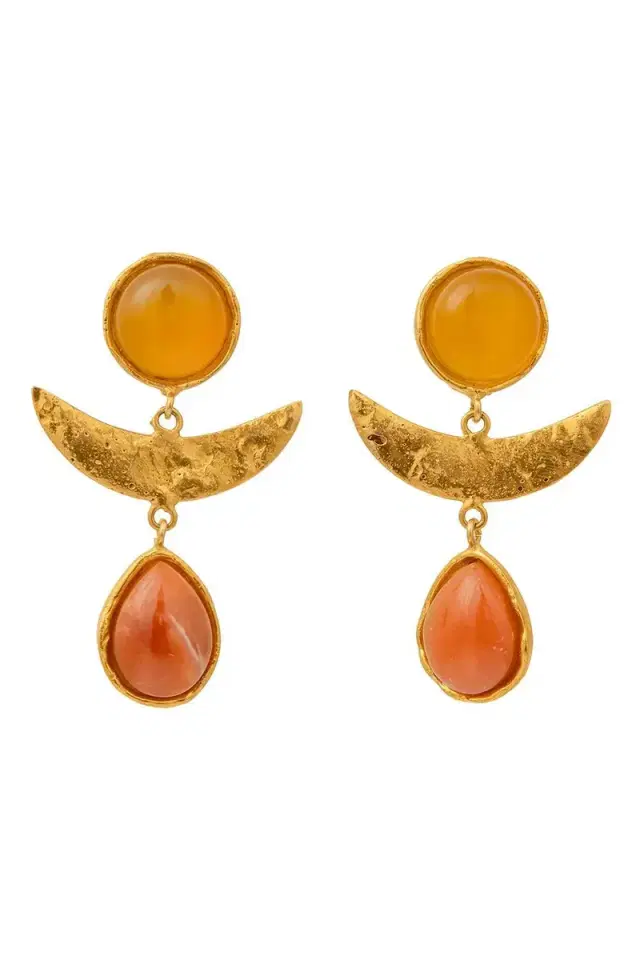 Sylvia Toledano Yellow Onyx Golden Jasper Earrings