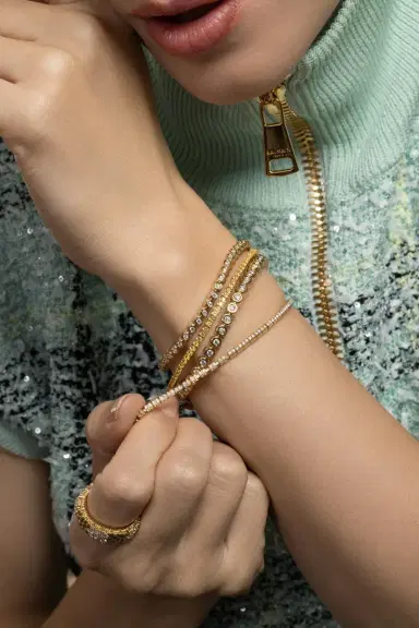 ROBERTO DEMEGLIO Yellow Sapphire Extensible Stretch Bracelet | Thumbnail 3