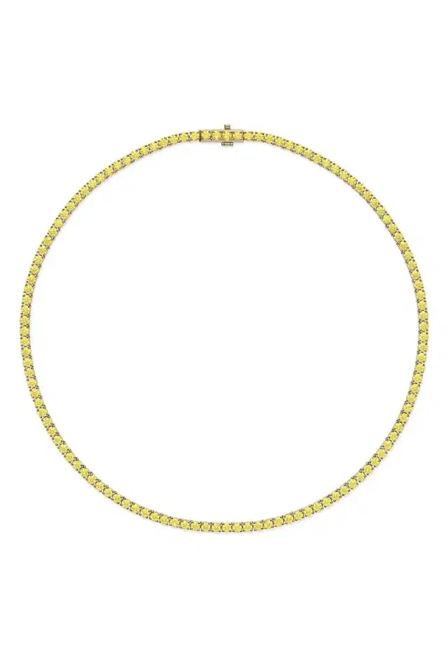 Melissa Kaye Yellow Sapphire Medium Lenox Tennis Necklace
