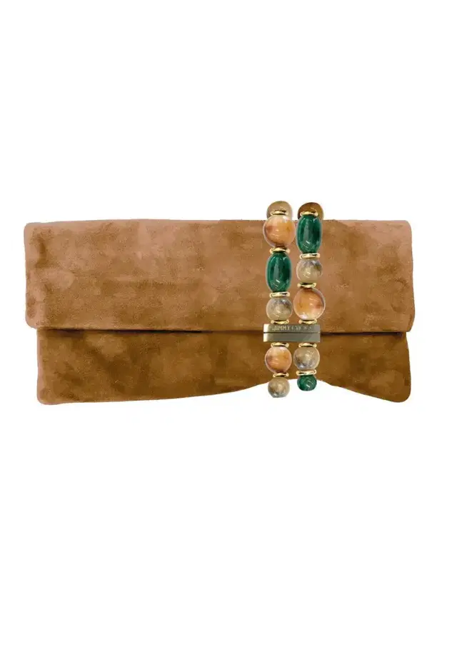 Jimmy Choo Zandra Clutch - Tan Gold