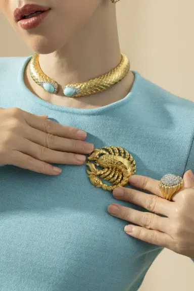 DAVID WEBB Zodiac Scorpio Brooch | Thumbnail 3