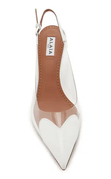 Alaïa Le Cœur PVC; Leather Slingback Pumps | Thumbnail 3 Alaïa Le Cœur PVC; Leather Slingback Pumps | Thumbnail 3