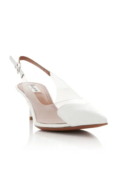 Alaïa Le Cœur PVC; Leather Slingback Pumps | Thumbnail 4 Alaïa Le Cœur PVC; Leather Slingback Pumps | Thumbnail 4