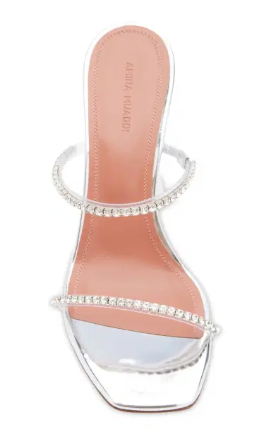Amina Muaddi Gilda Crystal-Embellished PVC Sandals | Thumbnail 3 Amina Muaddi Gilda Crystal-Embellished PVC Sandals | Thumbnail 3