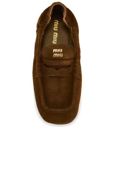 Miu Miu Suede Loafer | Thumbnail 4 Miu Miu Suede Loafer | Thumbnail 4