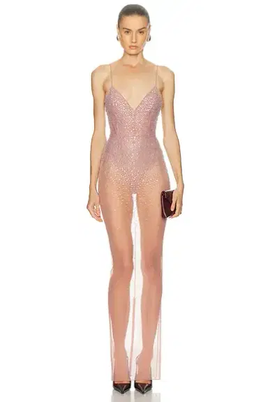 Alex Perry Crystal Mesh Column Dress | Thumbnail 1 Alex Perry Crystal Mesh Column Dress | Thumbnail 1