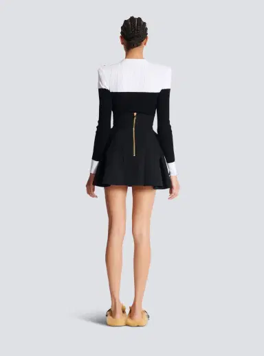 Balmain High-waisted grain de poudre skirt | Thumbnail 4