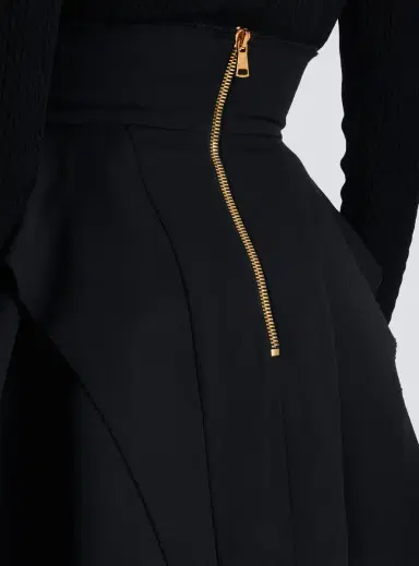 Balmain High-waisted grain de poudre skirt | Thumbnail 5