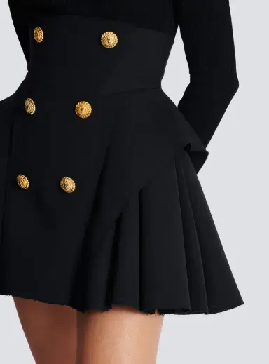 Balmain High-waisted grain de poudre skirt | Thumbnail 6