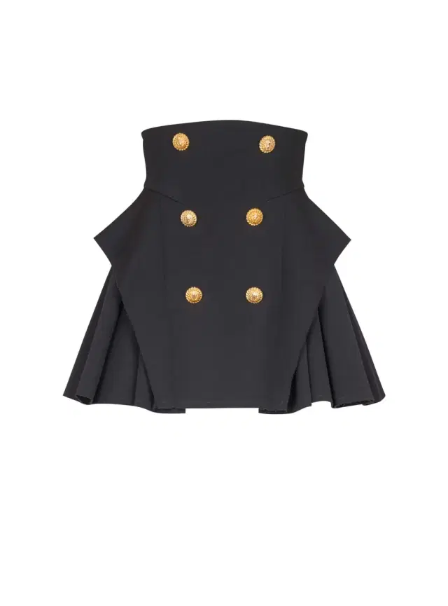 Balmain High-waisted grain de poudre skirt