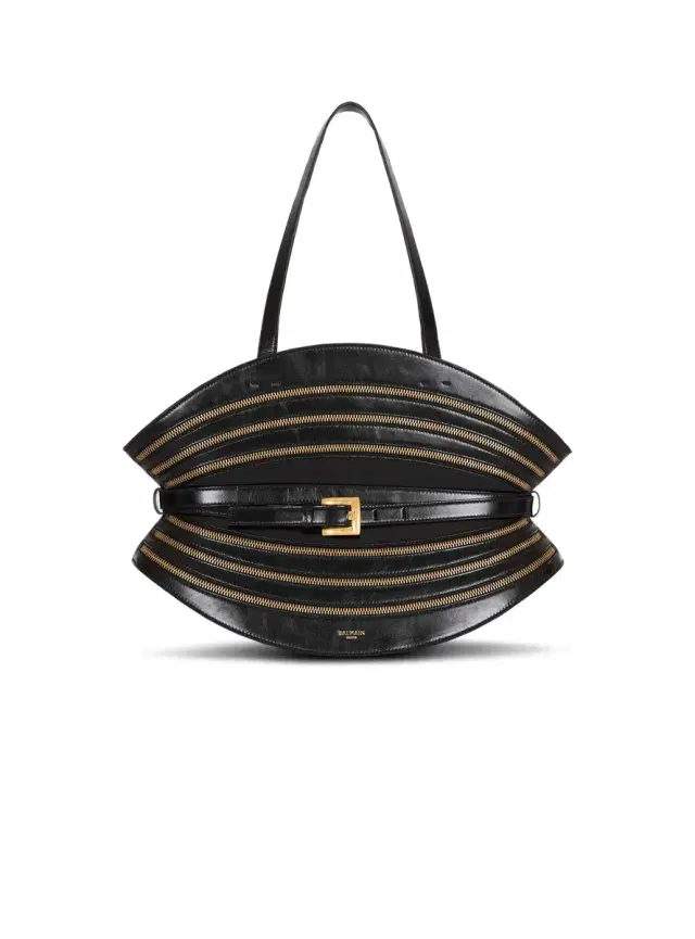 Balmain Medium Shuffle Zips bag in calfskin leather
