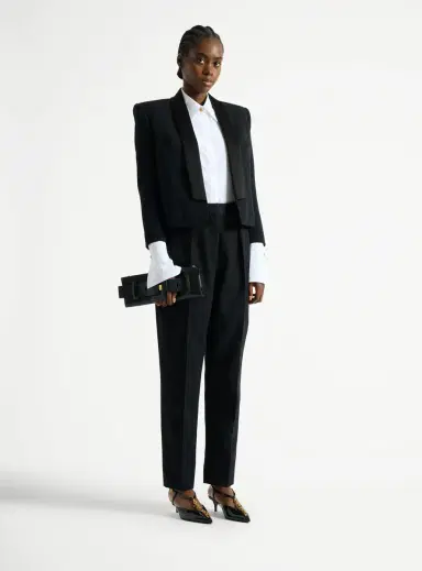 Balmain Cropped grain de poudre jacket | Thumbnail 2 Balmain Cropped grain de poudre jacket | Thumbnail 2