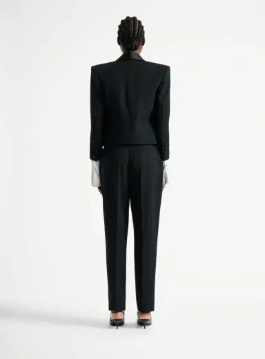 Balmain Cropped grain de poudre jacket | Thumbnail 3 Balmain Cropped grain de poudre jacket | Thumbnail 3