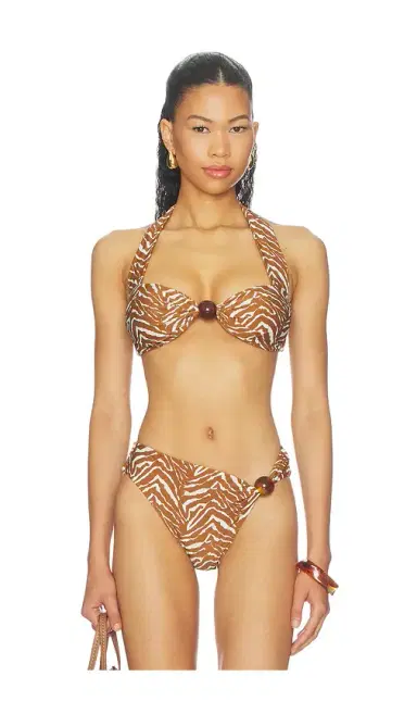 NICHOLAS Sirena Halter Bikini Top With Bead | Thumbnail 1 NICHOLAS Sirena Halter Bikini Top With Bead | Thumbnail 1