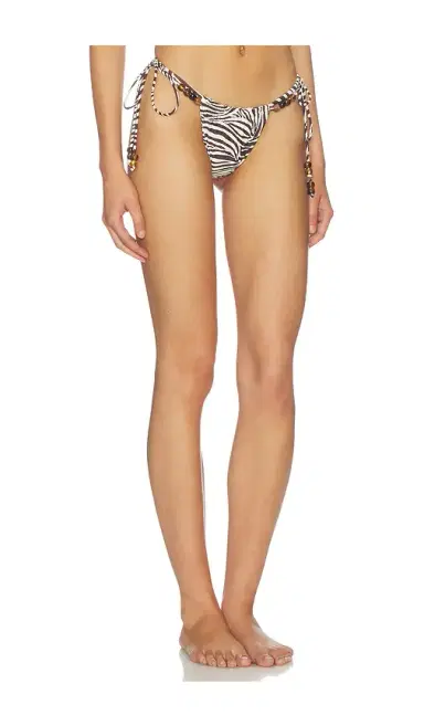 NICHOLAS Leni Double Strap Bikini Bottom With Beads At Hip | Thumbnail 2