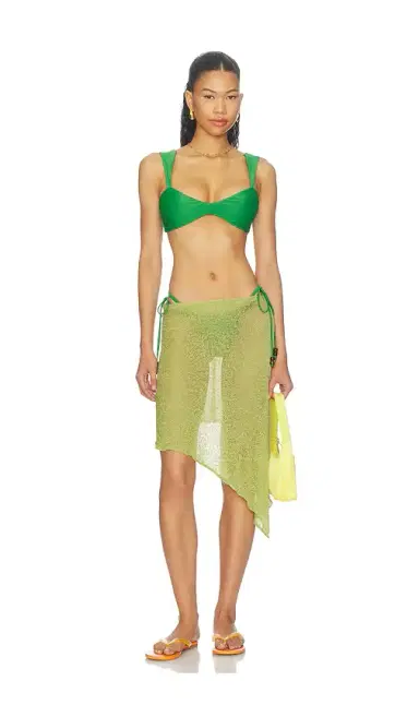 NICHOLAS Leni Double Strap Bikini Bottom With Beads At Hip | Thumbnail 5