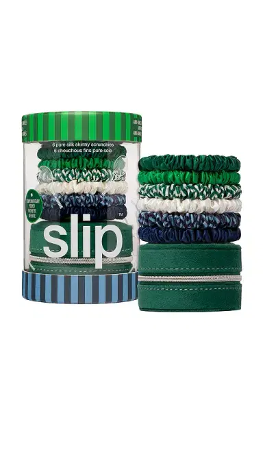 Slip Pure Silk Skinny Scrunchies Set Of 6 With a Pouch | Thumbnail 1 Slip Pure Silk Skinny Scrunchies Set Of 6 With a Pouch | Thumbnail 1