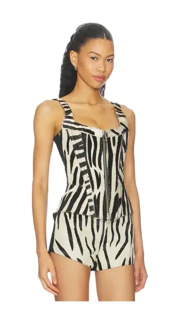 Understated Leather x REVOLVE Zebra Bustier Top | Thumbnail 2 Understated Leather x REVOLVE Zebra Bustier Top | Thumbnail 2