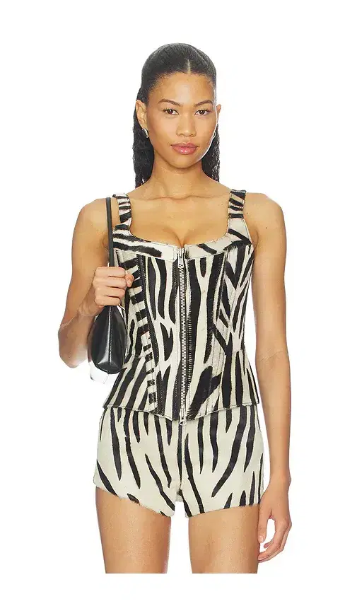 Understated Leather x REVOLVE Zebra Bustier Top
