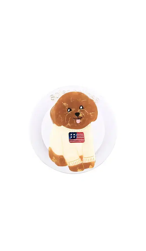Solar Eclipse Hand-Painted Americana Puppy Grip Charm