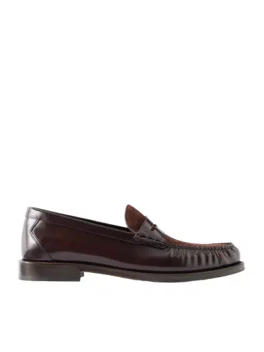 Brunello Cucinelli Suede Penny Loafers - Men | Thumbnail 1