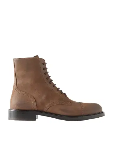 Brunello Cucinelli Suede Derby Boots - Men | Thumbnail 1
