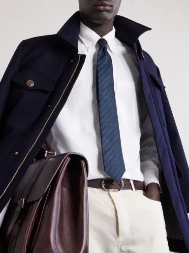 Brunello Cucinelli 8cm Striped Silk-Jacquard Tie - Men | Thumbnail 2