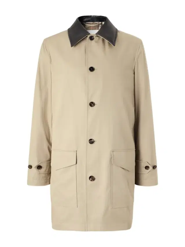 Burberry Leather-Trimmed Cotton-Gabardine Trench Coat - Men