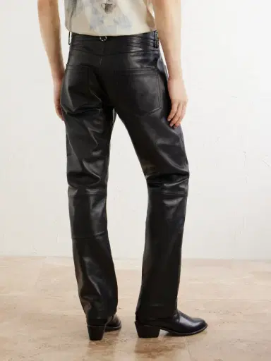 Enfants Riches Déprimés Moto Fly Straight-Leg Embellished Leather Trousers - Men | Thumbnail 4 Enfants Riches Déprimés Moto Fly Straight-Leg Embellished Leather Trousers - Men | Thumbnail 4