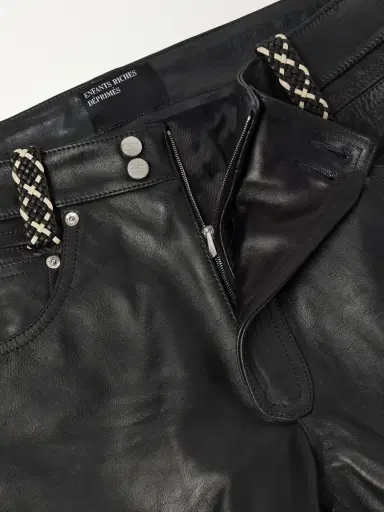 Enfants Riches Déprimés Moto Fly Straight-Leg Embellished Leather Trousers - Men | Thumbnail 6 Enfants Riches Déprimés Moto Fly Straight-Leg Embellished Leather Trousers - Men | Thumbnail 6