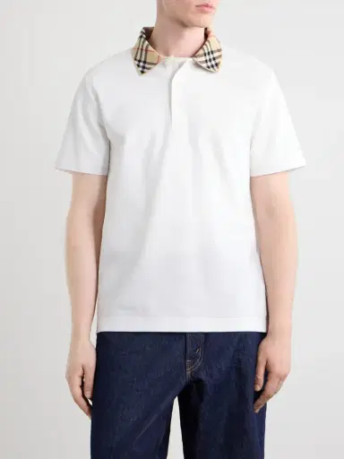 Burberry Checked Cotton-Piqué Polo Shirt - Men | Thumbnail 3 Burberry Checked Cotton-Piqué Polo Shirt - Men | Thumbnail 3