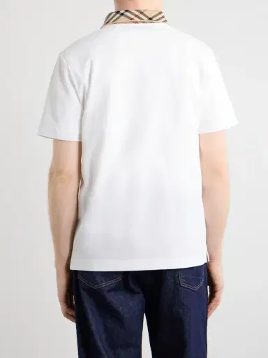 Burberry Checked Cotton-Piqué Polo Shirt - Men | Thumbnail 4 Burberry Checked Cotton-Piqué Polo Shirt - Men | Thumbnail 4