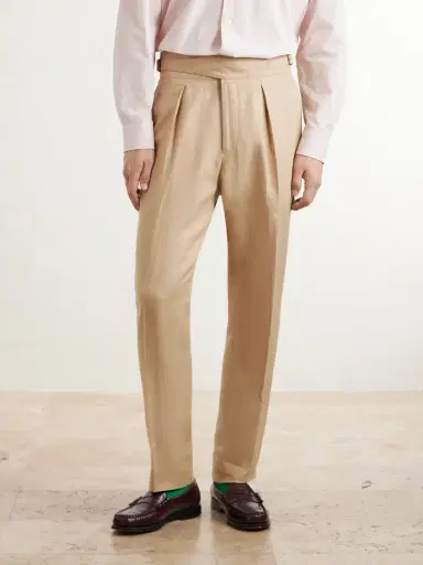 Polo Ralph Lauren Straight-Leg Pleated Linen Suit Trousers - Men | Thumbnail 3 Polo Ralph Lauren Straight-Leg Pleated Linen Suit Trousers - Men | Thumbnail 3