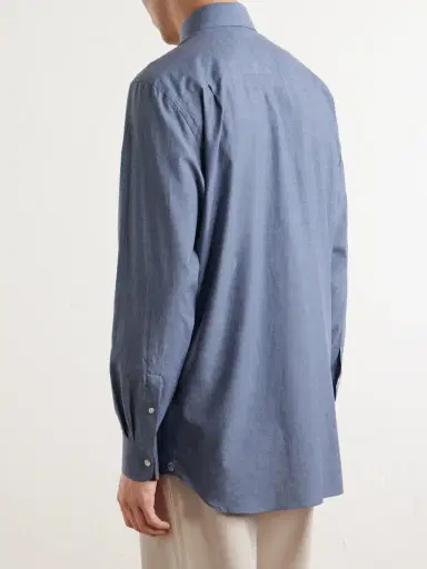 dunhill Cotton-Chambray Shirt - Men | Thumbnail 4 dunhill Cotton-Chambray Shirt - Men | Thumbnail 4