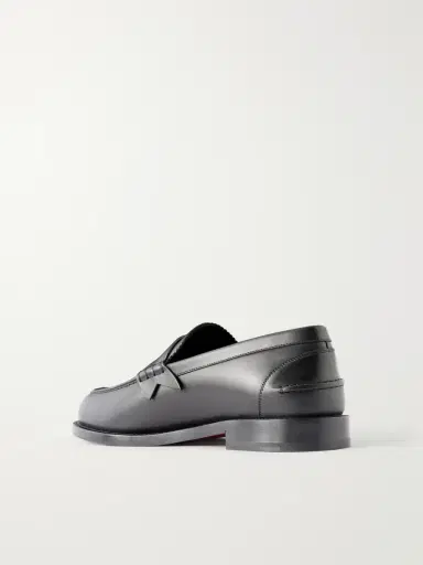 Christian Louboutin The Plato Logo-Embellished Leather Penny Loafers - Men | Thumbnail 4